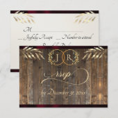Monogram & Lint - Bourgondië RSVP Kaartje (Voorkant / Achterkant)