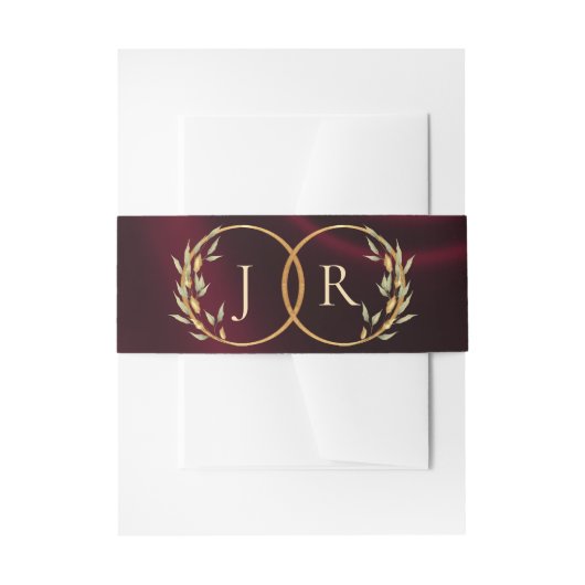 Monogram & Lint - Bourgondië Uitnodigingen Wikkel (Voorkant Voorbeeld)