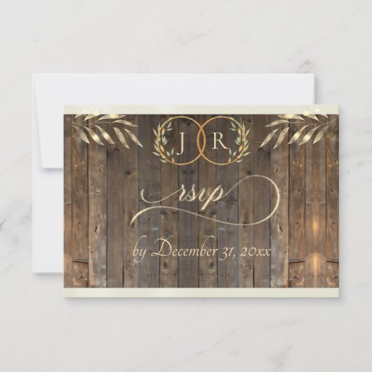 Monogram & Lint - Crème RSVP Kaartje (Voorkant)