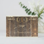 Monogram & Lint - Crème RSVP Kaartje (Staand voorkant)