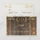 Monogram & Lint - Crème RSVP Kaartje (Voorkant / Achterkant)