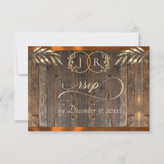 Monogram & Lint - Koper RSVP Kaartje (Voorkant)