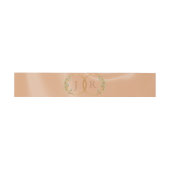 Monogram & Lint - Perzik Uitnodigingen Wikkel (Vlak)