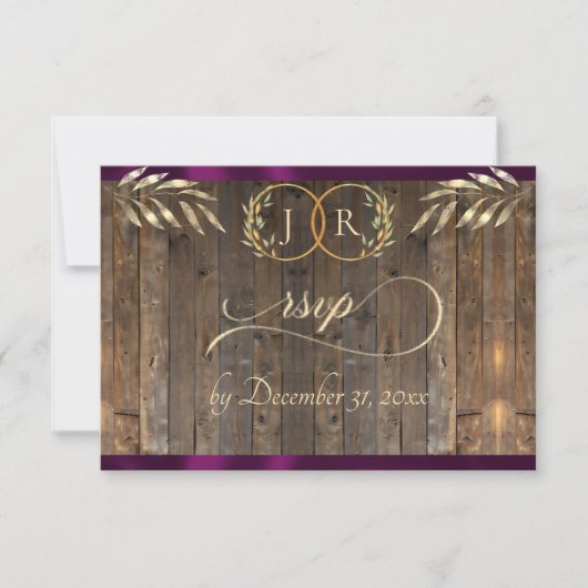 Monogram & Lint - Pruim RSVP Kaartje (Voorkant)