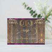 Monogram & Lint - Pruim RSVP Kaartje (Staand voorkant)