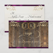 Monogram & Lint - Pruim RSVP Kaartje (Voorkant / Achterkant)