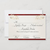 Monogram & Lint - Rood RSVP Kaartje (Achterkant)