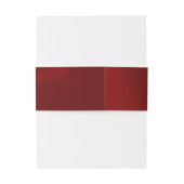 Monogram & Lint - Rood Uitnodigingen Wikkel (Achterkant Voorbeeld)