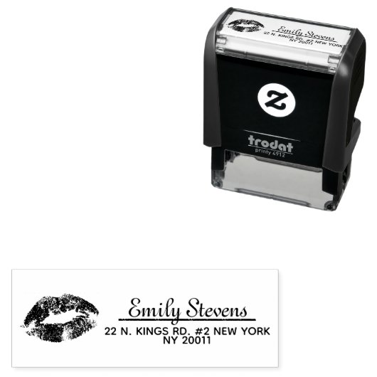 Monogram lippen  zelfinktende stempel (In situ)