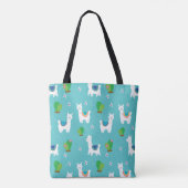 Monogram Llama en Cactus Pattern Tote Bag (Achterkant)