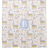 Monogram Llama Rainbow Baby Nursery Showgordijn Douchegordijn (Voorkant)