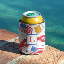 Monogram Lobster Beer Flag Star Blikjeskoeler