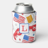 Monogram Lobster Beer Flag Star Blikjeskoeler (Blikje Achterkant)