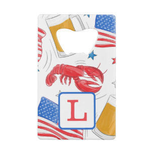 Monogram Lobster Beer Flag Star Creditkaart Flessenopener