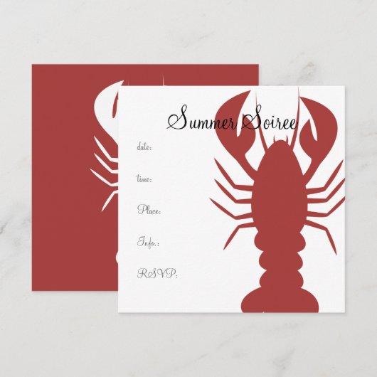 Monogram Lobster Kaart (Voorkant / Achterkant)