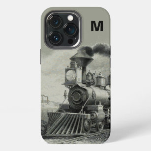 Monogram  Locomotief Trein Telefoon Case iPhone 13 Pro Hoesje