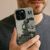 Monogram Locomotief Trein Telefoon Case iPhone Hoesje