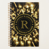 Monogram Logo 2021: Shooting Stars Gold Black Planner (Voorkant)