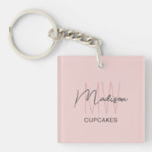 Monogram Logo Bakkerij Zakelijke Sleutelhanger (Voorkant)