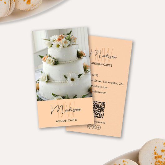 Monogram Logo Bakkerijtaart Visitekaartje