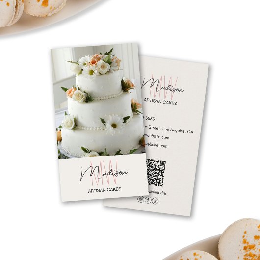 Monogram Logo Bakkerijtaart Visitekaartje