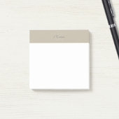 Monogram Logo Beige Modern Minimalist Post-it® Notes