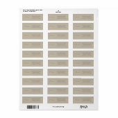 Monogram Logo Beige Moderne Minimaal Retouradres Etiket (Full Sheet)