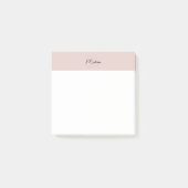 Monogram Logo Blush Roze Modern Minimalistisch Post-it® Notes (Voorkant)