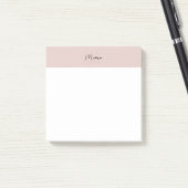 Monogram Logo Blush Roze Modern Minimalistisch Post-it® Notes
