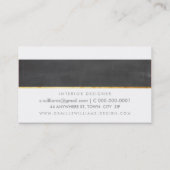 MONOGRAM LOGO cool rustiek krijtbord grijs goud Visitekaartje (Achterkant)