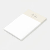 Monogram Logo Cream Modern Minimalist Post-it® Notes (Schuin)
