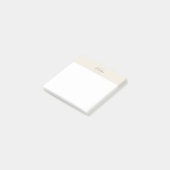 Monogram Logo Crème Modern Minimalistisch Post-it® Notes (Schuin)