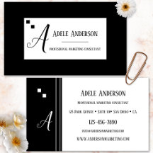 Monogram Logo Eenvoudige Zwarte en Witte Sjabloon