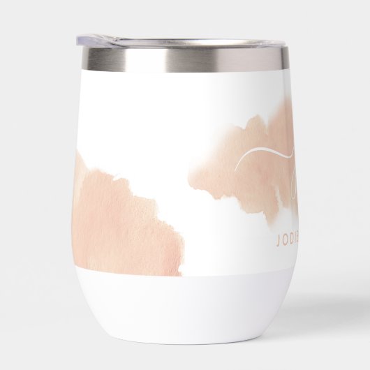 MONOGRAM LOGO elegante initialen blush waterverf (Rechts)