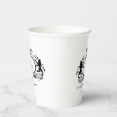 Monogram, logo, embleem en leeuwen Papierbekertje Papieren Bekers (Rechts)