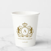 Monogram, logo, embleem en leeuwen Papierbekertje Papieren Bekers (Voorkant)