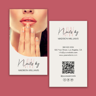 Monogram Logo Foto Nagelstylist Visitekaartje