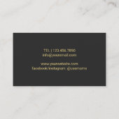 Monogram Logo  Gold Turquoise & Blauwgroen Visitekaartje (Achterkant)