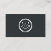 monogram Logo | Golf Pro of Instructor Visitekaartje (Voorkant)