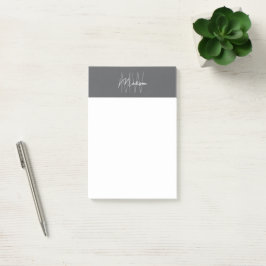 Monogram Logo Grijs Modern Minimalistisch Post-it® Notes