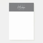 Monogram Logo Grijs Modern Minimalistisch Post-it® Notes (Voorkant)