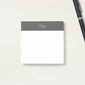 Monogram Logo Grijs Modern Minimalistisch Post-it® Notes