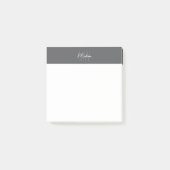 Monogram Logo Grijs Modern Minimalistisch Post-it® Notes (Voorkant)