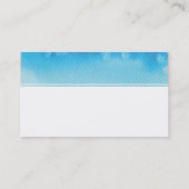 MONOGRAM LOGO grillige ombre waterverf aqua blauw Visitekaartje (Achterkant)