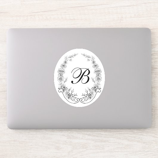 Monogram Logo is het Embleem Sticker (Computer)