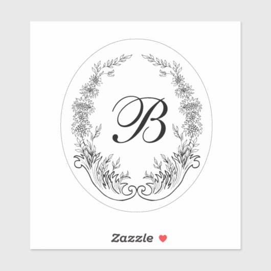 Monogram Logo is het Embleem Sticker (Vel)