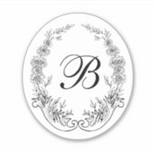 Monogram Logo is het Embleem Sticker (Voorkant)