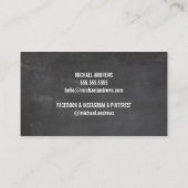 MONOGRAM LOGO modern smart gold box grijs houtskoo Visitekaartje (Achterkant)