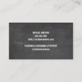 MONOGRAM LOGO modern smart gold box zwart grijs Visitekaartje (Achterkant)