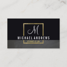 MONOGRAM LOGO modern smart gold box zwart grijs Visitekaartje
